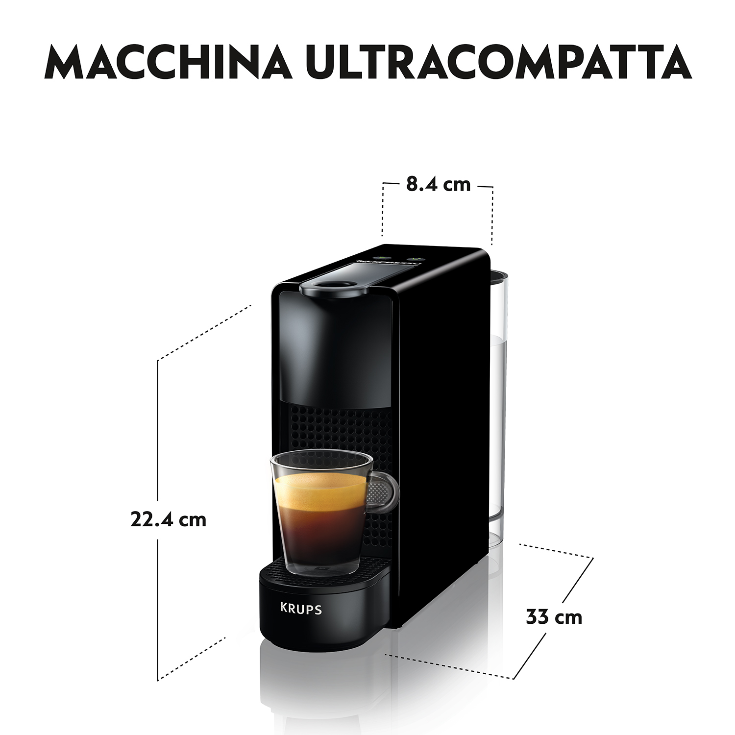 Krups XN1108, Pad-Kaffeemaschine, 0,6 l, Kaffeekapsel, 1310 W, Schwarz