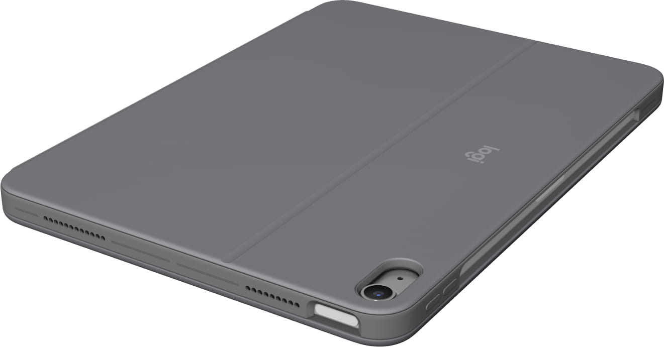 Logitech Combo Touch - Tastatur und Foliohülle - mit Trackpad - hintergrundbeleuchtet - Apple Smart connector - QWERTZ - Deutsch - Oxford Gray - für Apple 10.9-inch iPad Air (5. Generation)