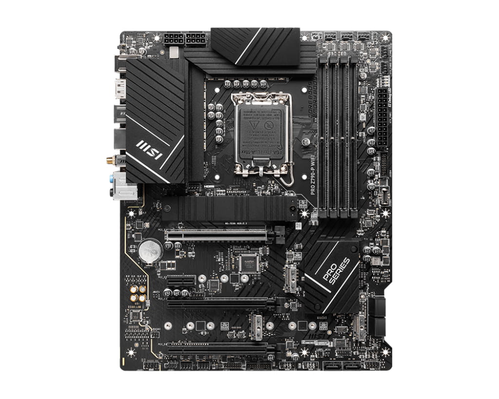 MSI PRO Z790-P WIFI - Motherboard - ATX - LGA1700-Sockel - Z790 Chipsatz - USB-C 3.2 Gen 2x2, USB 3.2 Gen 2, USB 3.2 Gen 1, USB-C 3.2 Gen2 - 2.5 Gigabit LAN, Wi-Fi 6, Bluetooth - Onboard-Grafik (CPU erforderlich)