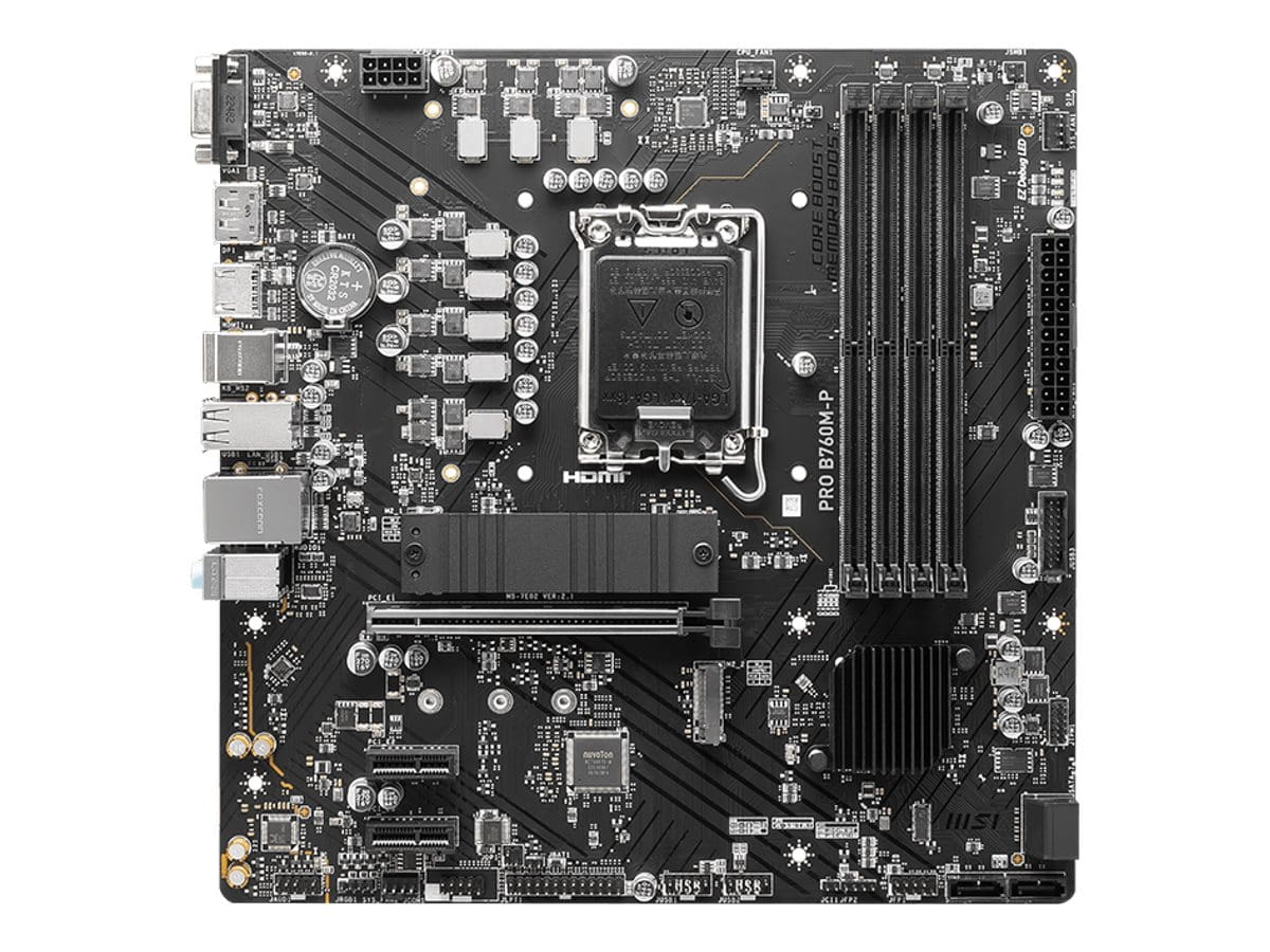 MSI PRO B760M-P, Intel, LGA 1700, Intel® Celeron®, Intel® Pentium® Gold, LGA 1700, DDR5-SDRAM, 192 GB