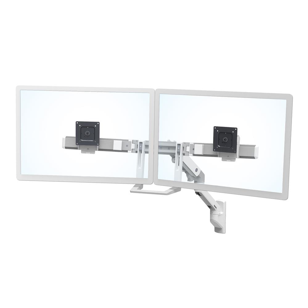 Ergotron HX Dual Monitor Wall Mount Arm - Befestigungskit (Griff, Gelenkarm, Wandmontage, 2 Drehgelenke, Befestigungsteile, Scharnier, Verlängerungsteil)