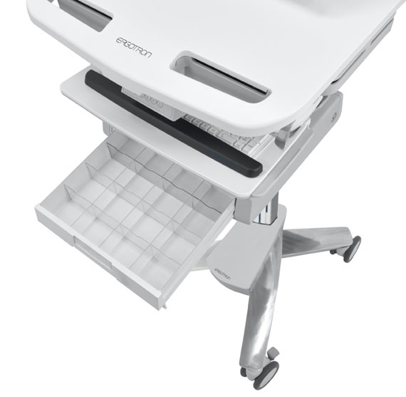 Ergotron Cart with LCD Arm, 2 Drawers - Wagen - für LCD-Display / PC-Ausrüstung - Kunststoff, Aluminium, verzinker Stahl - Bildschirmgröße: bis zu 61 cm (bis zu 24 Zoll)