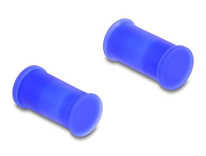Delock Staubschutz für Anschluss - für solar männliche und weibliche Stecker, Silikon, 2-teilig - Blau (Packung mit 10)
