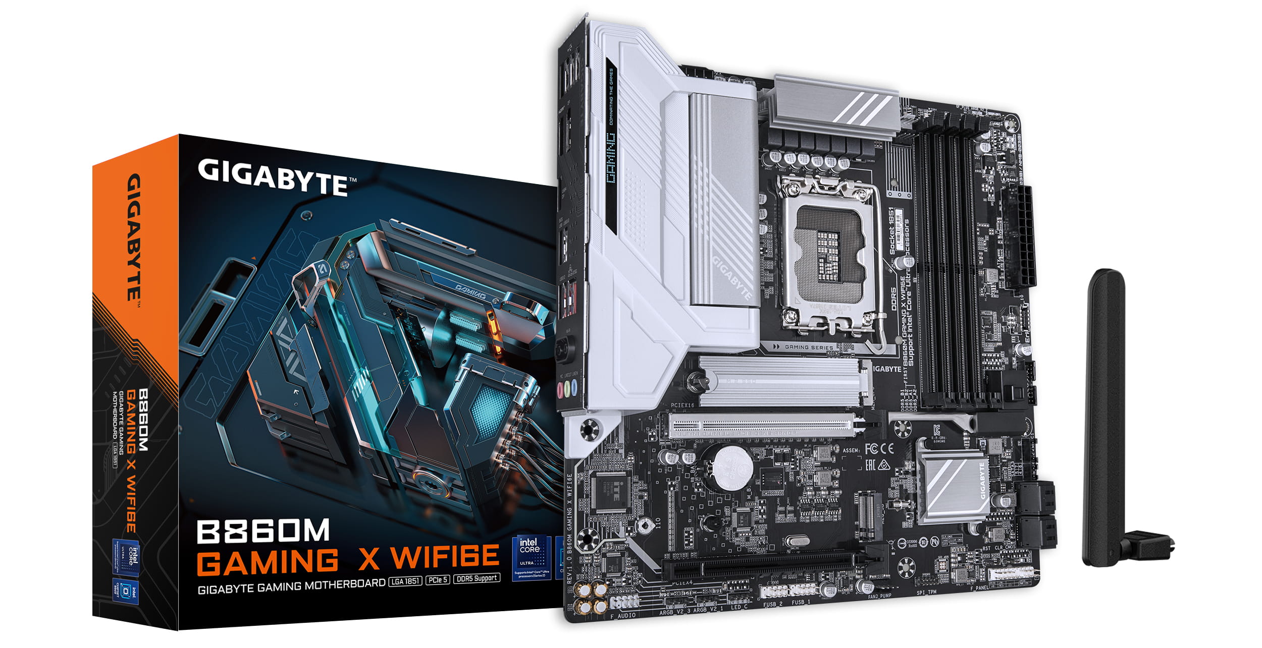 Gigabyte B860M GAMING X WIFI6E - Motherboard - micro ATX - LGA1851 Sockel - AMD B850 Chipsatz - USB4, USB-C 3.2 Gen2, USB 3.2 Gen 1 - Bluetooth, Wi-Fi 6E, Gigabit LAN - Onboard-Grafik (CPU erforderlich)