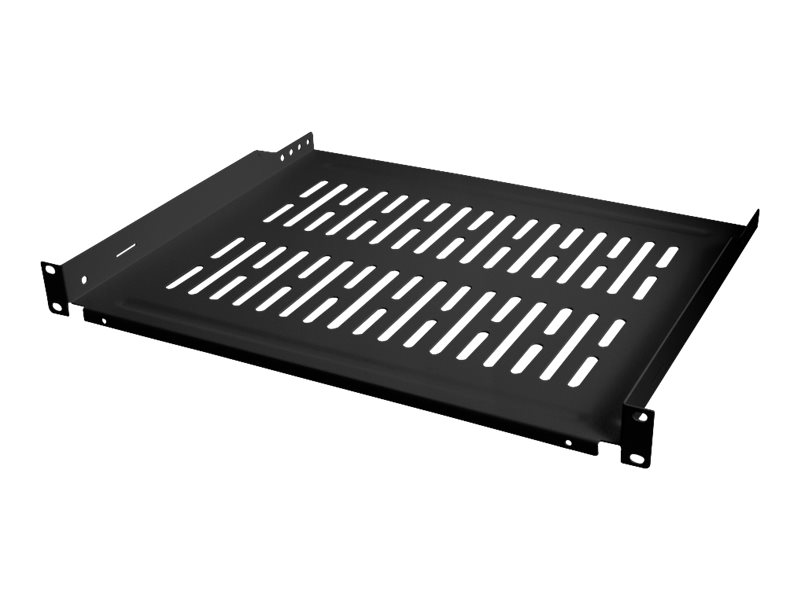 LogiLink Rack - Regal - Schwarz, RAL 9005 - 1U - 48.3 cm (19")
