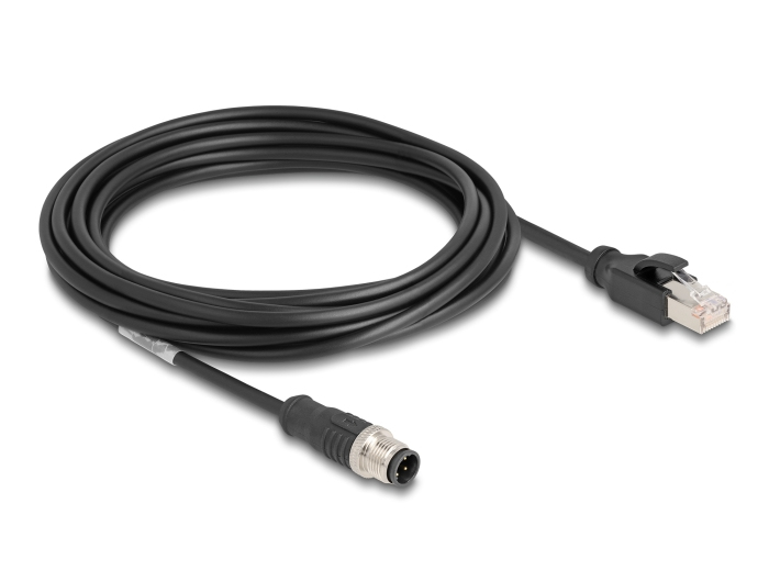 Delock Netzwerkkabel - 4-polig M12-D (M) zu RJ-45 (M)