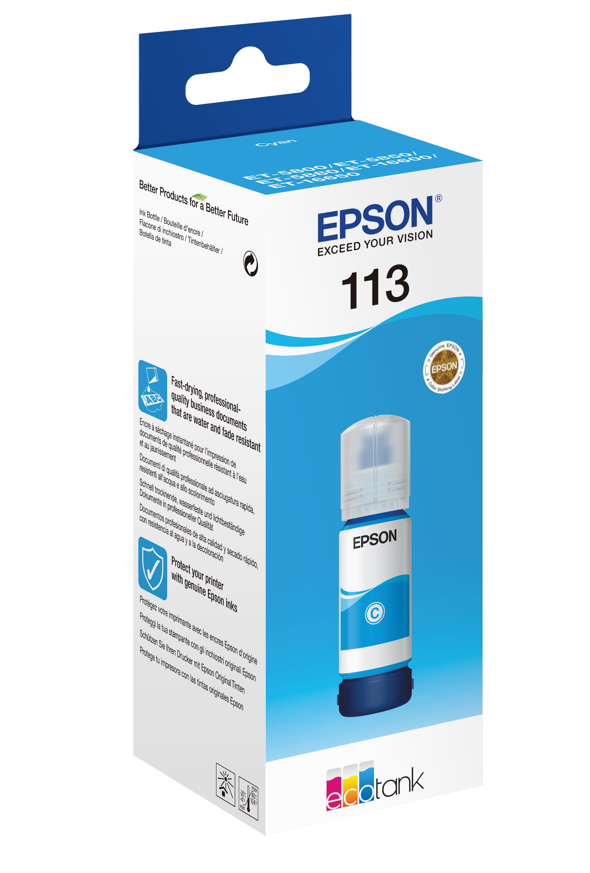 Epson EcoTank 113 - 70 ml - Cyan - original