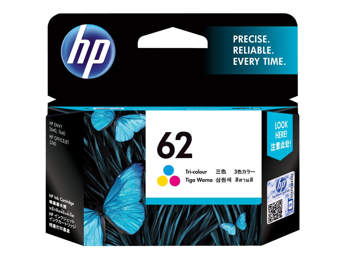 HP 62 Tri-Color Original Ink Cartridge - Original - Tintenpatrone