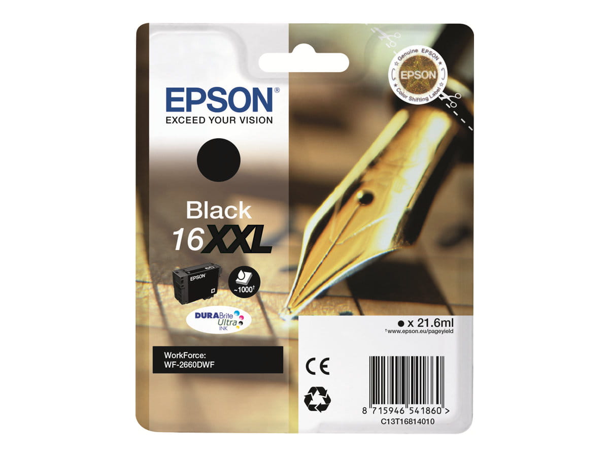 Epson 16XXL - 22 ml - XL - Schwarz - original