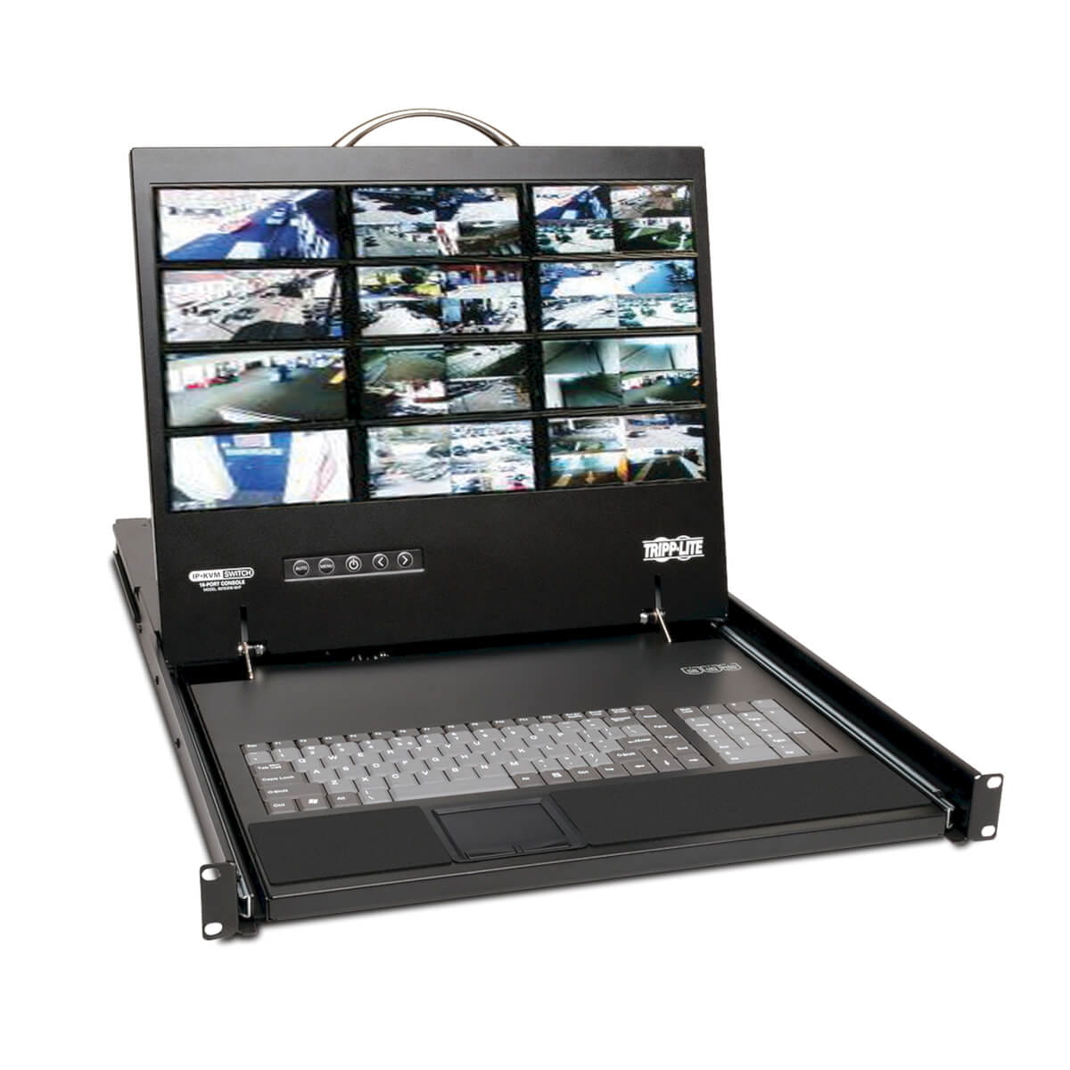 Eaton Tripp Lite Series 16-Port Rack Console Cat5 KVM Switch 1U RM 19" LCD Rackmount - KVM-Konsole mit KVM-Switch - 16 Anschlüsse - 48.3 cm (19")