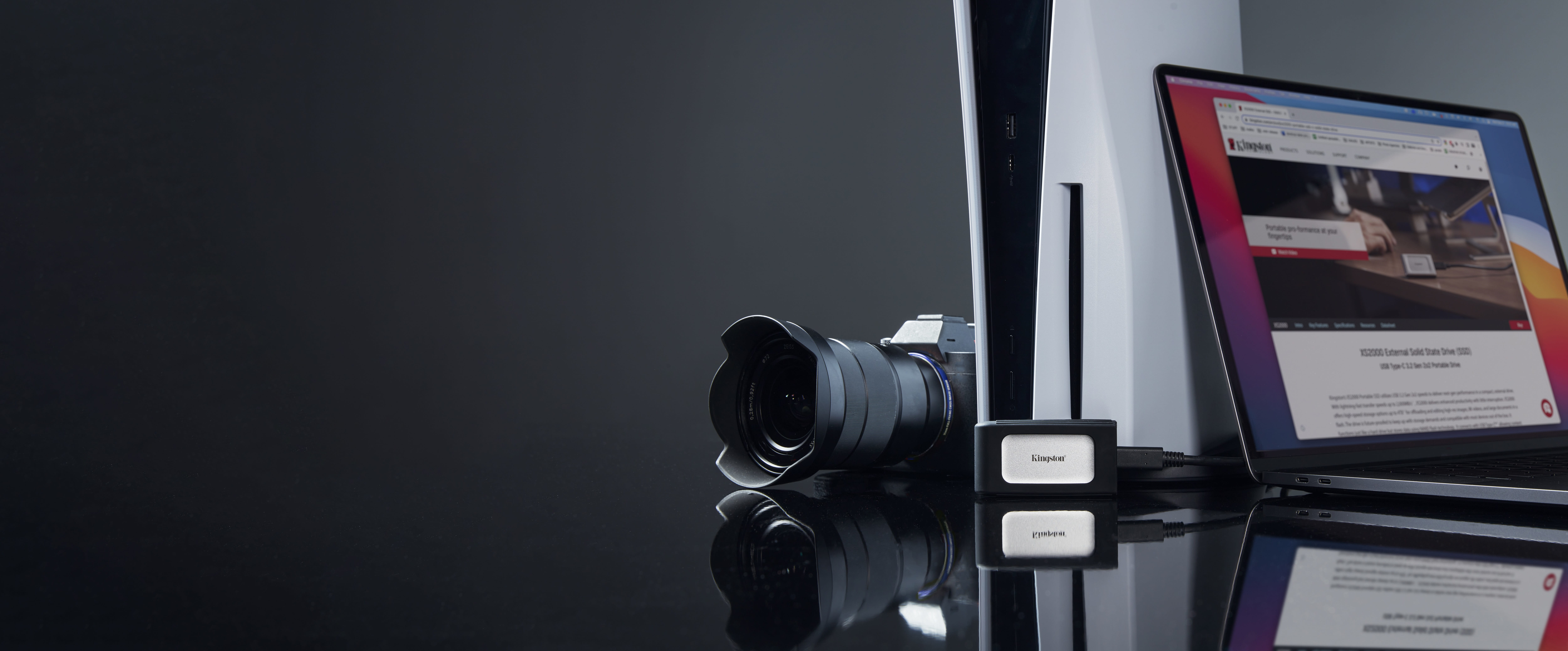 Kingston XS2000 - SSD - 1 TB - extern (tragbar) - USB 3.2 Gen 2x2 (USB-C Steckverbinder)