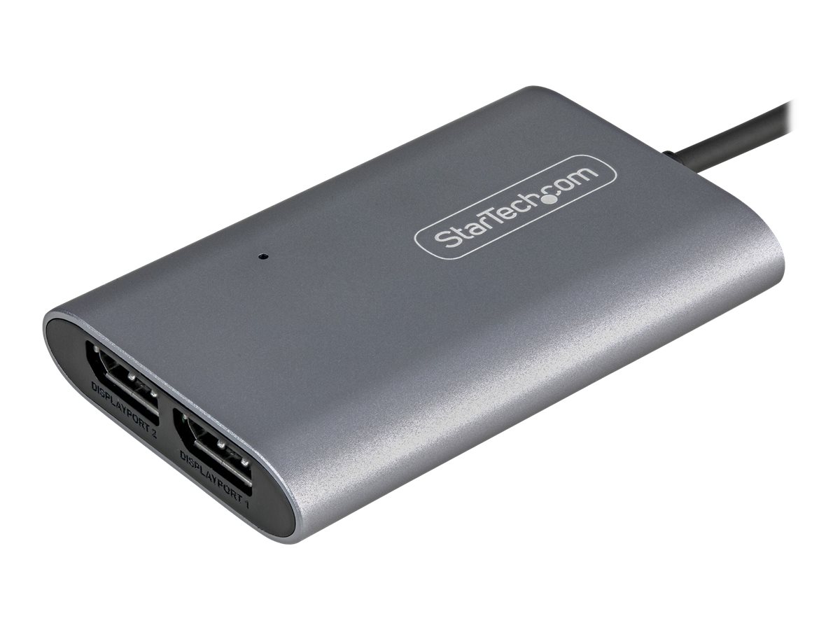 StarTech.com Thunderbolt 3 auf Dual DisplayPort Adapter DP 1.4 - Dual 4K 60Hz oder Single 8K/5K TB3 zu DP Adapter - Mac/Windows - USB / DisplayPort-Adapter - USB-C (M)