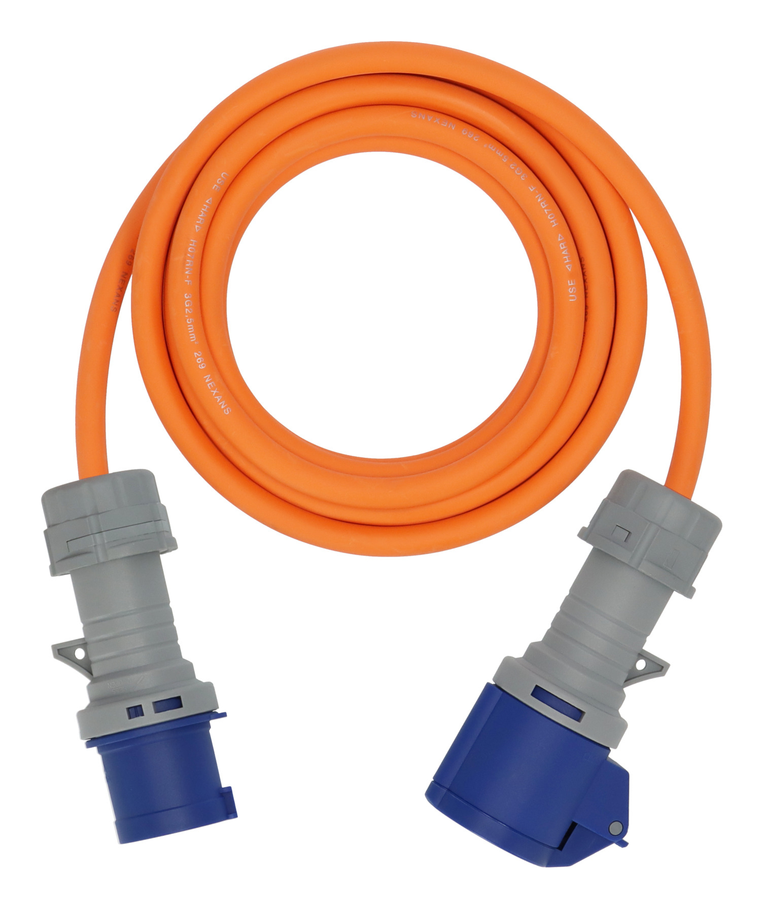 Brennenstuhl 1167650405, 5 m, Draußen, CEE, IP44, Ölbeständig, Orange
