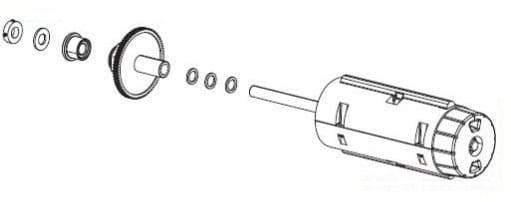 Zebra Aufnahmespindelkit für Farbband - für