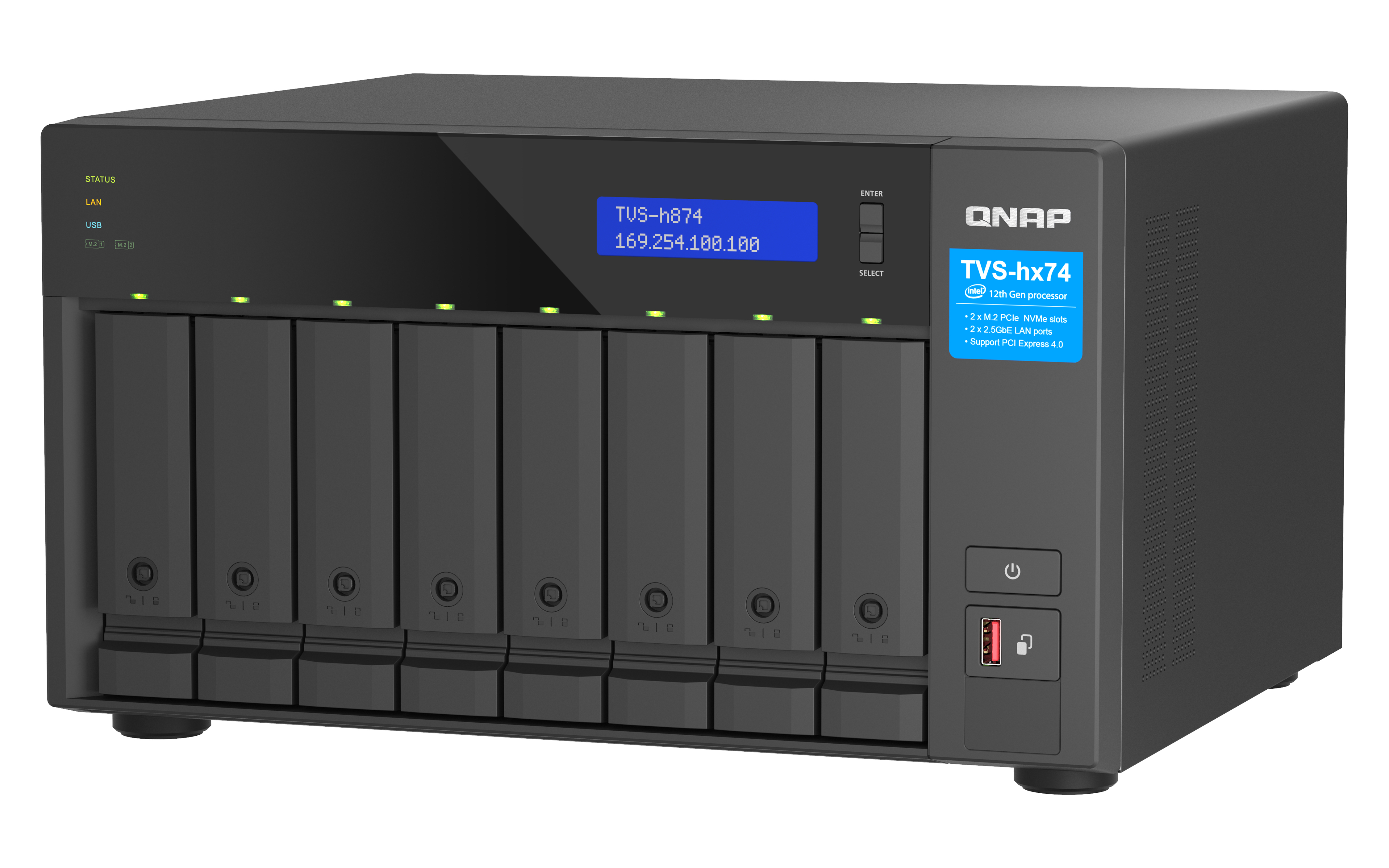 QNAP TVS-h874T - NAS-Server - 8 Schächte - SATA