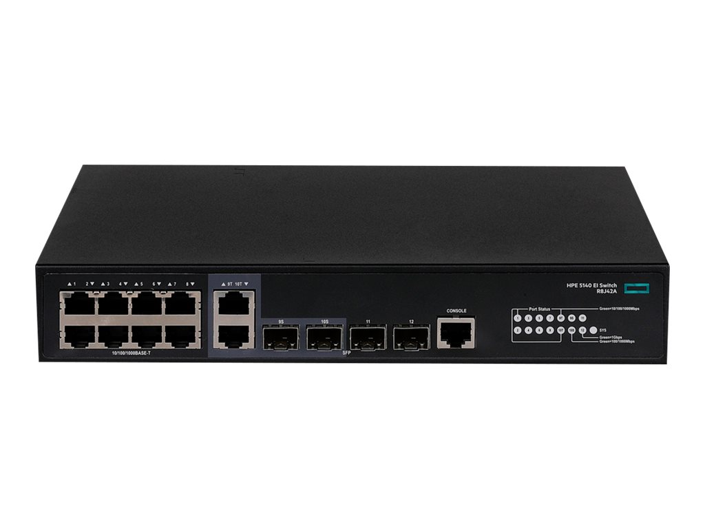 HPE FlexNetwork 5140 8G 2SFP 2XGT Combo EI - Switch - managed - PoE