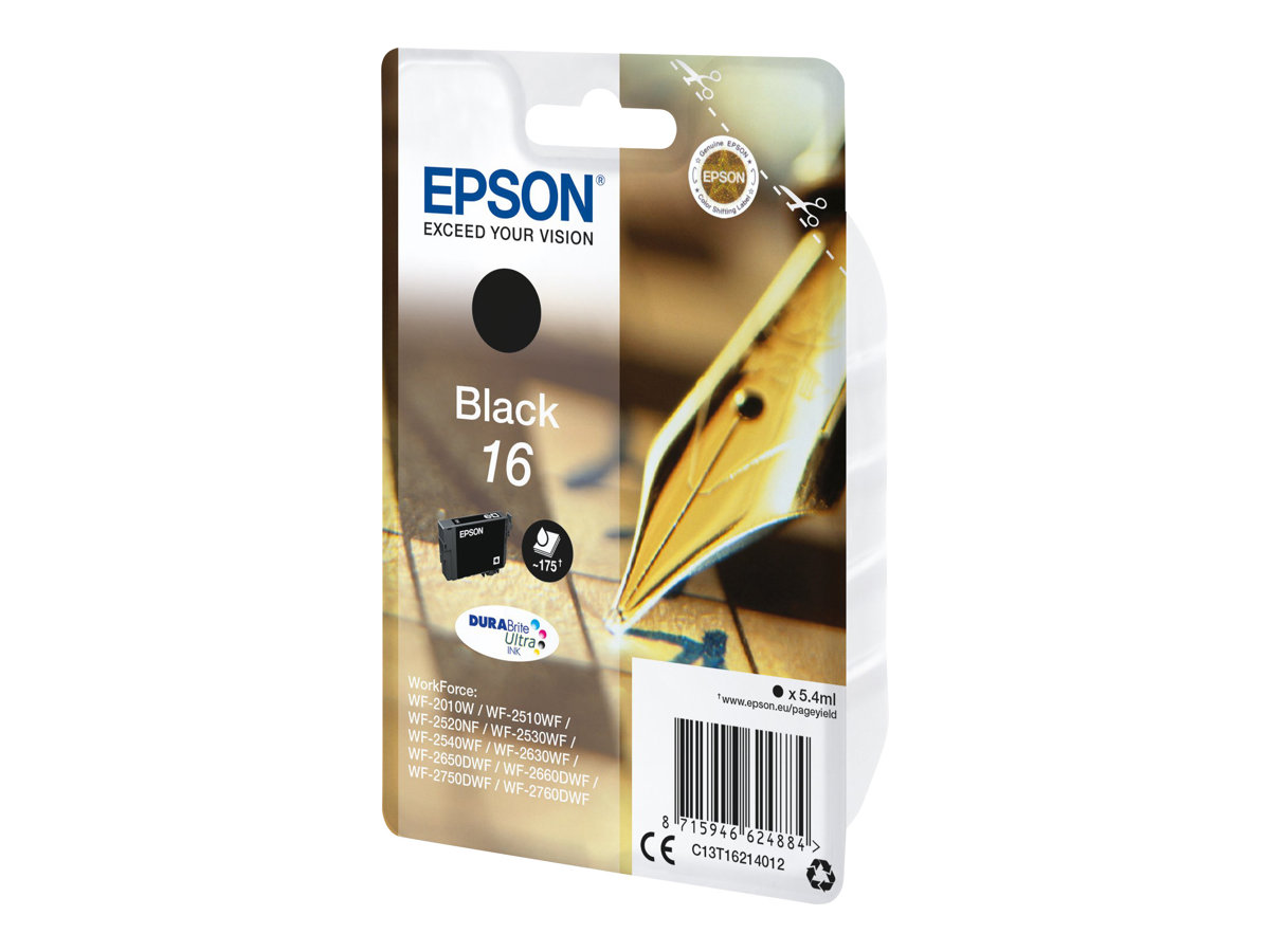 Epson 16 - 5.4 ml - Schwarz - original - Blisterverpackung