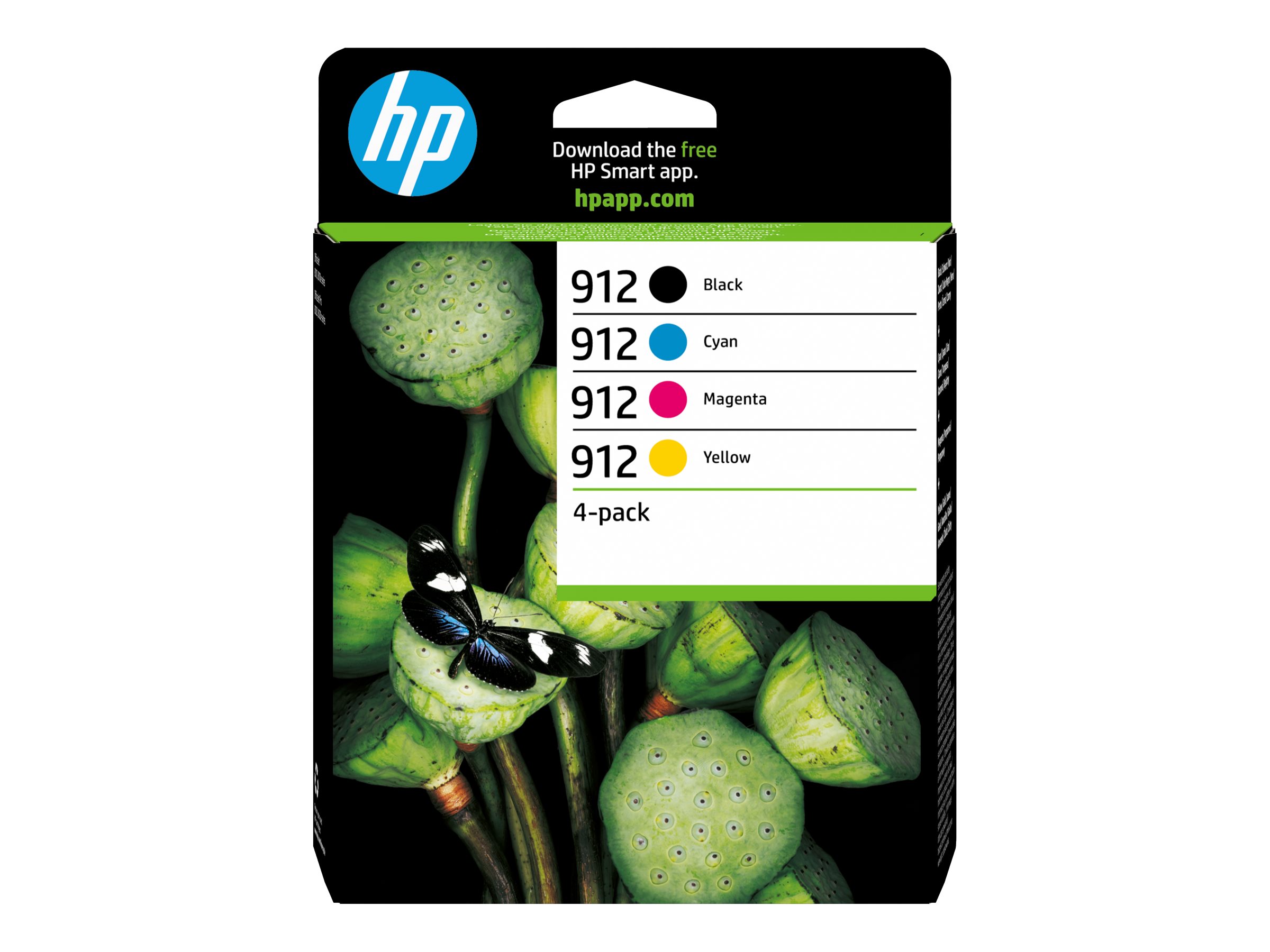 HP 912 - 4er-Pack - Schwarz, Gelb, Cyan, Magenta
