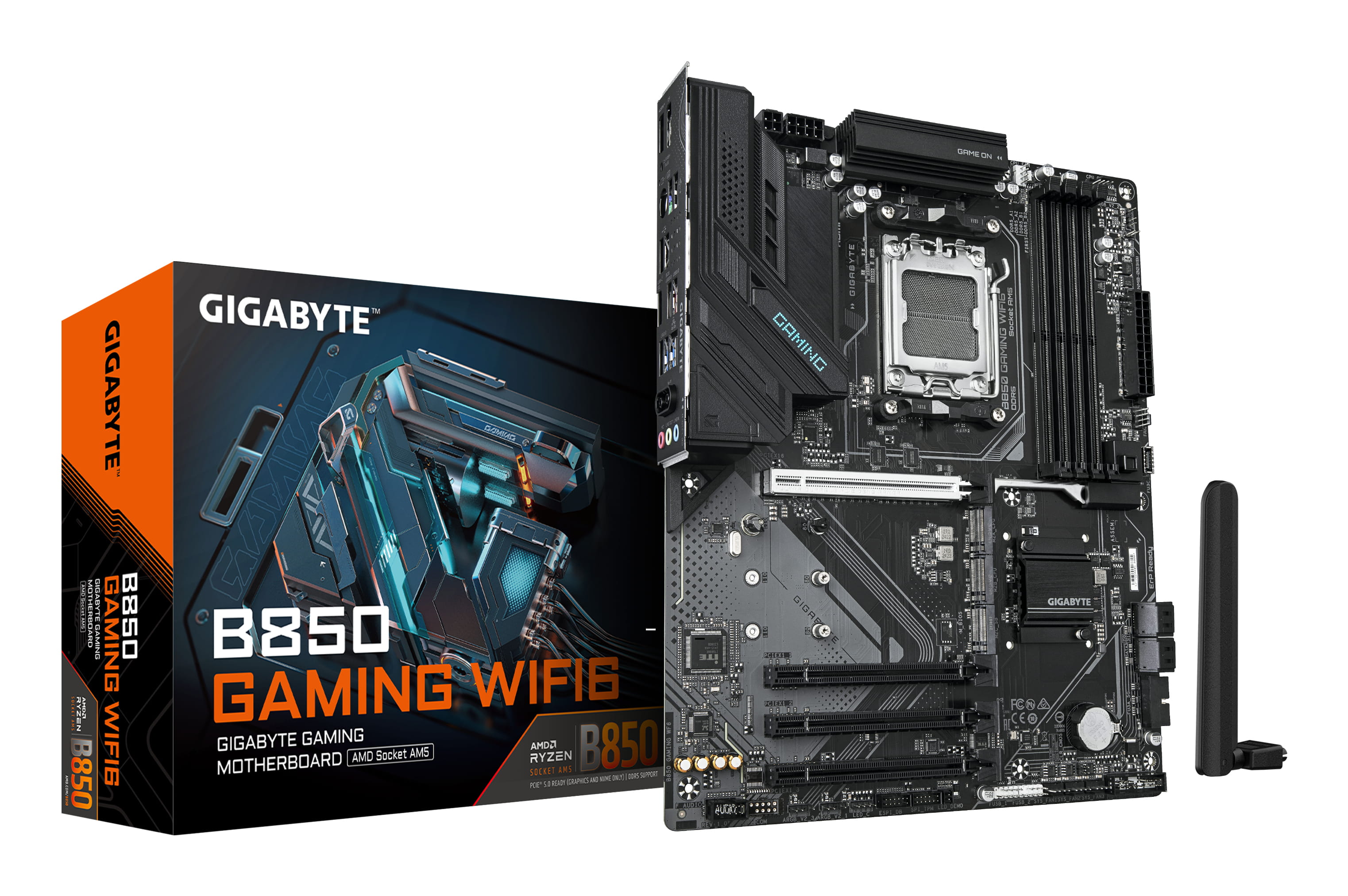 Gigabyte B850 GAMING WIFI6 - Motherboard - ATX - Socket AM5 - AMD B850 Chipsatz - USB-C 3.2 Gen 1, USB 3.2 Gen 2, USB 3.2 Gen 1 - Wi-Fi 6, Bluetooth, Gigabit LAN - Onboard-Grafik (CPU erforderlich)