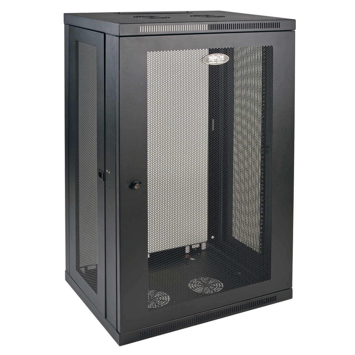 Tripp Eaton Tripp Lite Series 21U Wall Mount Rack Enclosure Server Cabinet w/ Door and Side Panels - Schrank Netzwerkschrank - geeignet für Wandmontage - Schwarz - 21U - 48.3 cm (19")