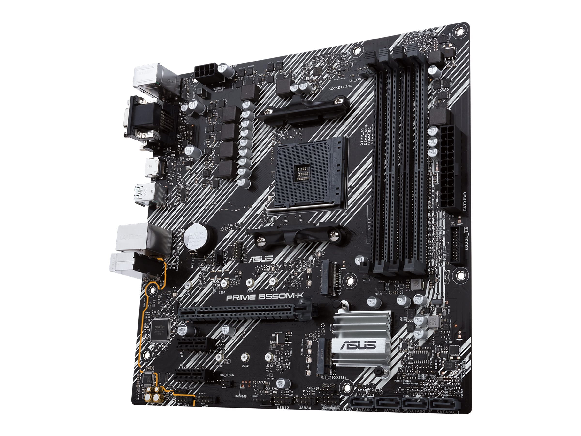 ASUS PRIME B550M-K - Motherboard - micro ATX - Socket AM4 - AMD B550 Chipsatz - USB 3.2 Gen 1, USB 3.2 Gen 2 - Gigabit LAN - Onboard-Grafik (CPU erforderlich)