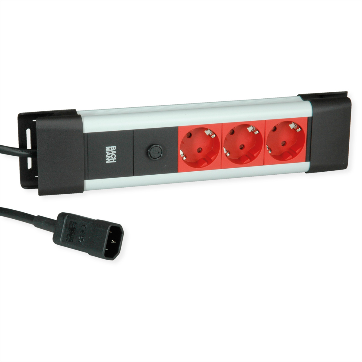 Bachmann Connectus - Steckdosenleiste - 10A Micro-Sicherung - Eingabe, Eingang IEC 60320 C14 - Ausgangsanschlüsse: 3 (power CEE 7/7)