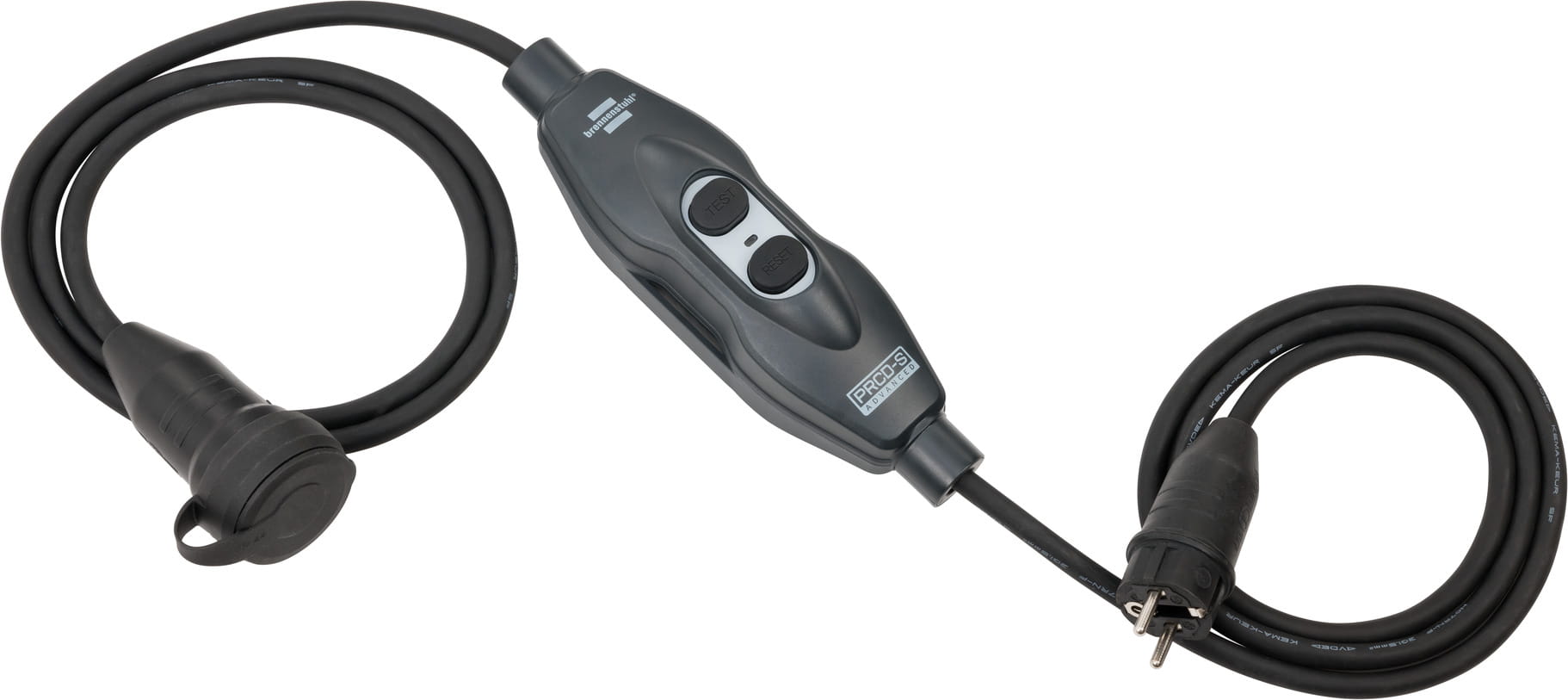 Brennenstuhl 1160210, 3 m, Drinnen/Draußen, Gerade, IP44, Neopren, Gummi, Schwarz