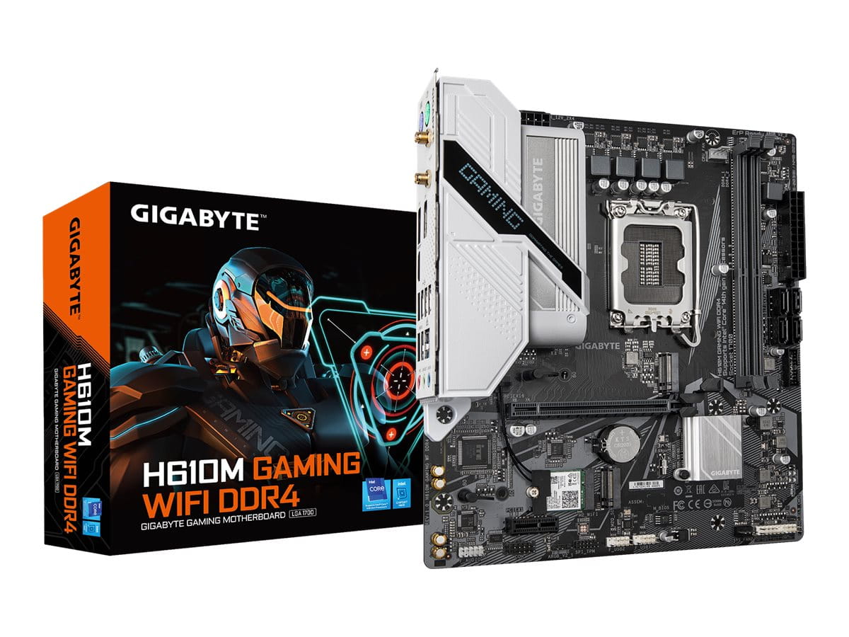 Gigabyte H610M GAMING WIFI DDR4 - 1.0 - Motherboard - micro ATX - LGA1700-Sockel - H610 Chipsatz - USB 3.2 Gen 1 - Gigabit LAN, Bluetooth, Wi-Fi - Onboard-Grafik (CPU erforderlich)