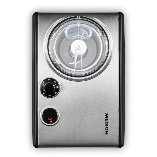 Medion MD 18387, Kompressor Eismaschine, 1,5 l, 60 min, 1 Becken, -18 - -35 °C, LED