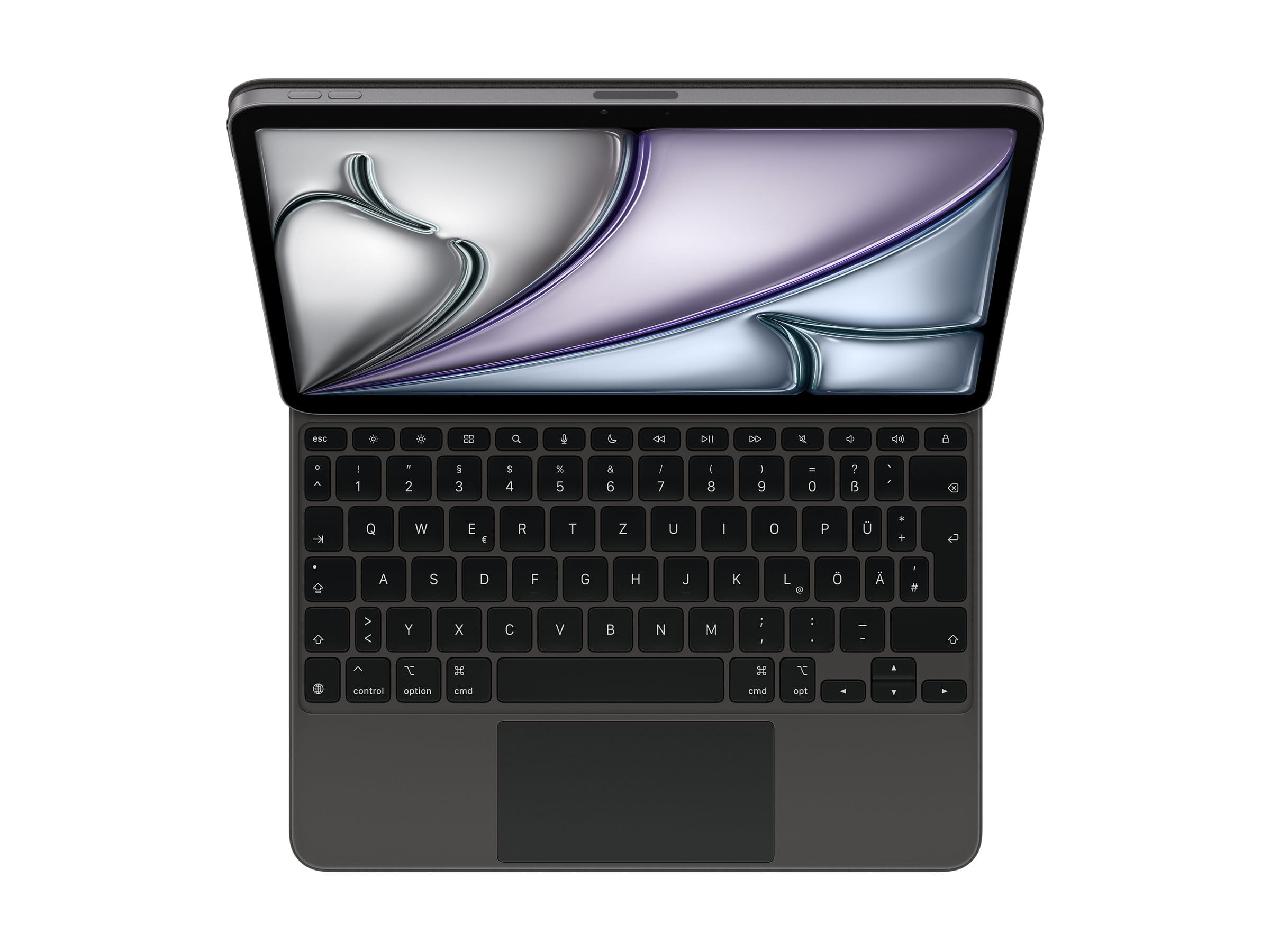 Apple Magic Keyboard - Tastatur und Foliohülle - mit Trackpad - Apple Smart connector - QWERTZ - Deutsch - Schwarz - für 10.9-inch iPad Air (4. Generation, 5. Generation)