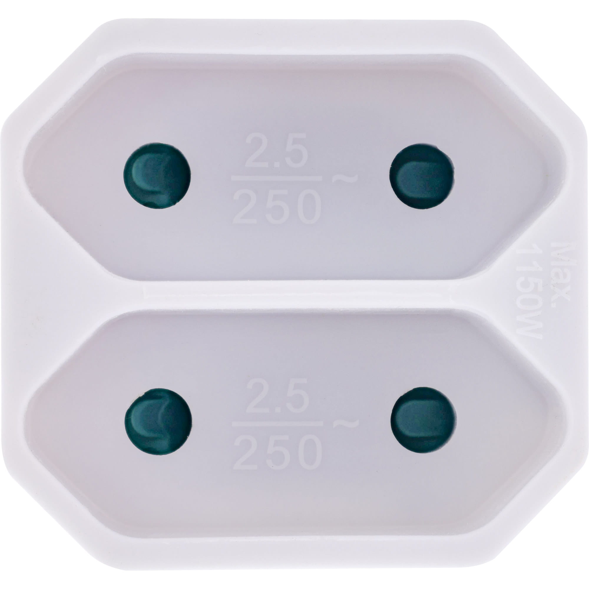 InLine Steckdosenadapter - Schutzkontakt-Stecker auf 2x Eurobuchse