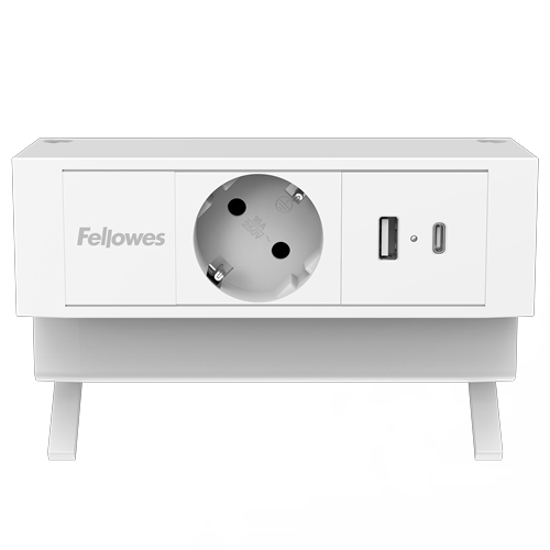 Fellowes 100137173, 2 m, Drinnen, Typ F, Weiß, 1 AC-Ausgänge, 230 V