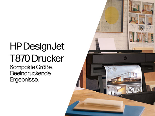 HP DesignJet T870 - 610 mm (24") Großformatdrucker - Farbe - Tintenstrahl - Rolle A1 (61,0 cm x 91,4 m)