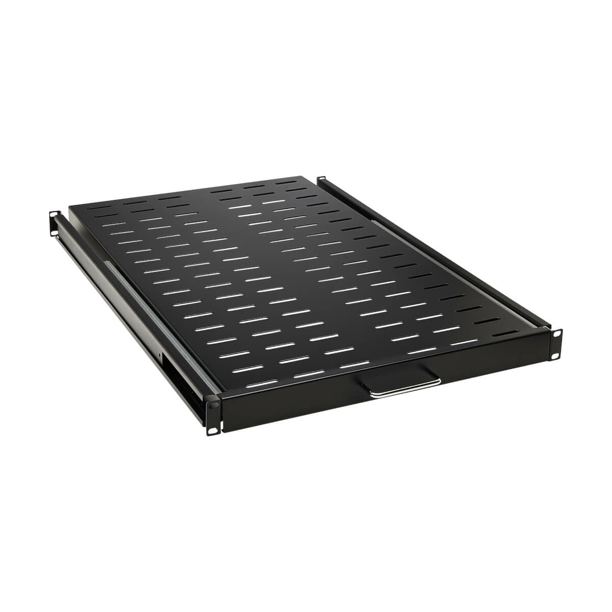 Tripp SmartRack Sliding Steel Rack Shelf - 1U, Vented, 28.3 in. Deep, Holds up to 50 lb. (23 kg)