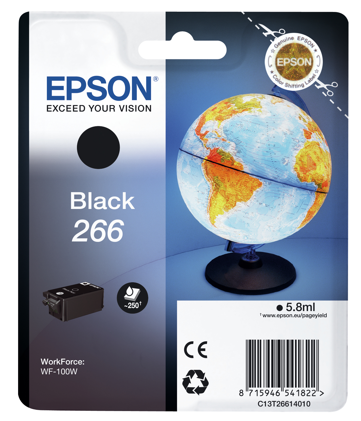 Epson 266 - 5.8 ml - Schwarz - original - Blister