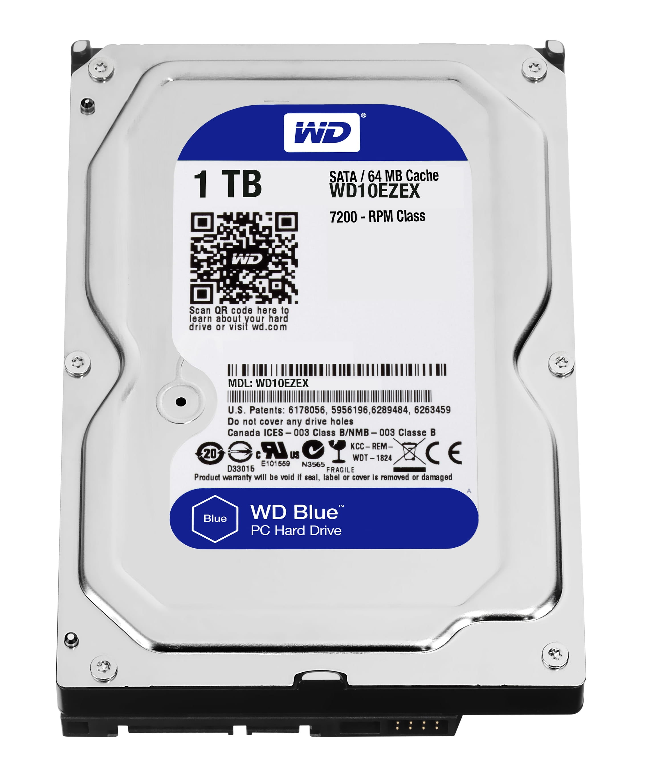 WD Blue WD10EZEX - Festplatte - 1 TB - intern - 3.5" (8.9 cm)