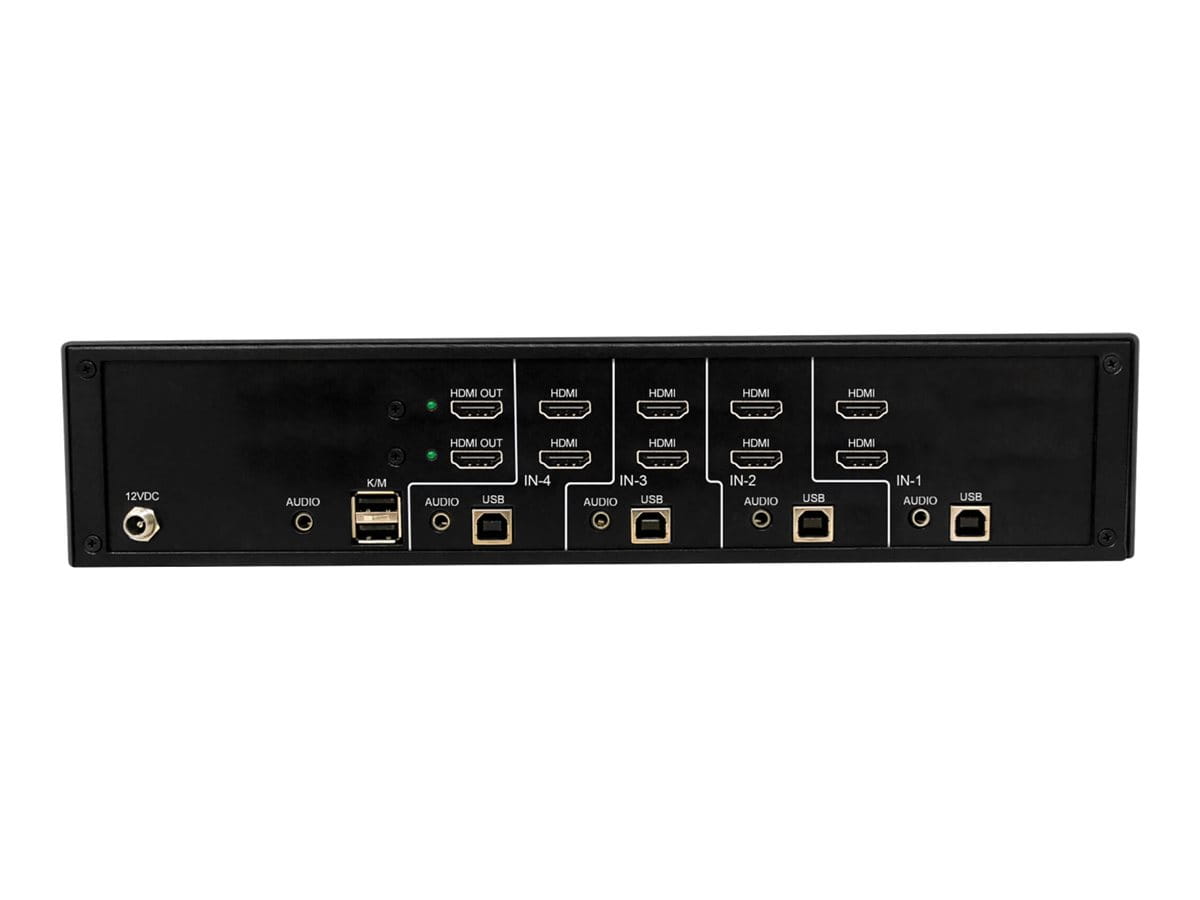 Tripp Secure KVM Switch, 4-Port, Dual Head, HDMI to HDMI, 4K, NIAP PP4.0, Audio, TAA