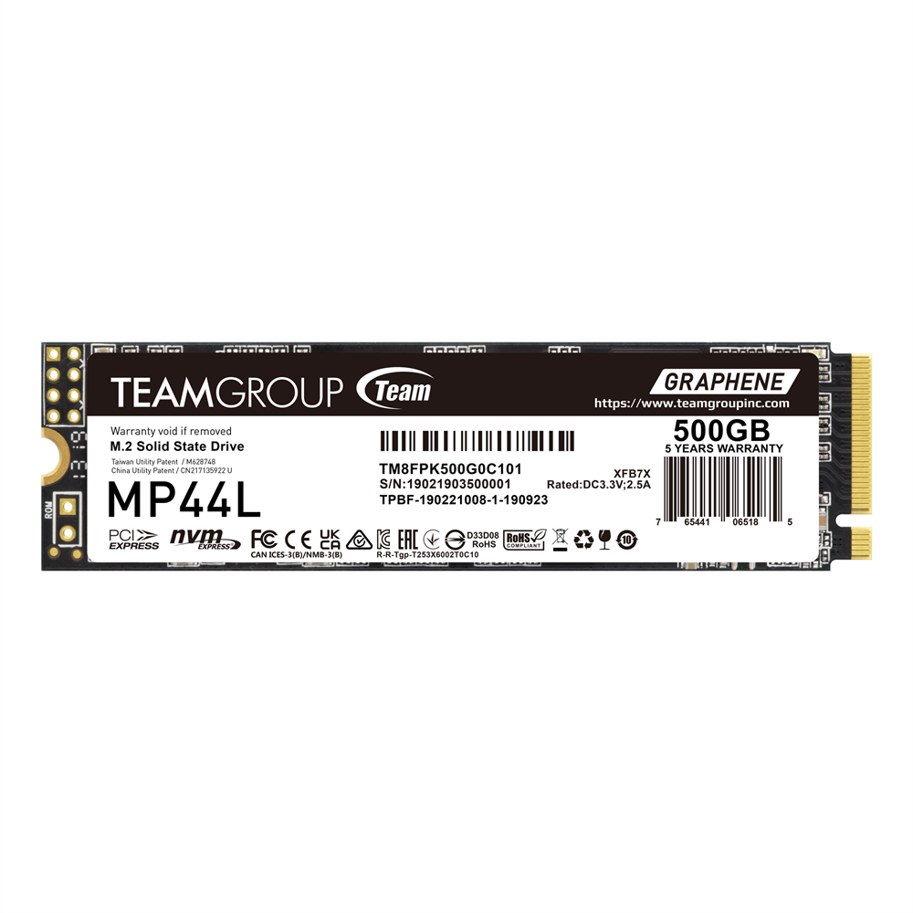 Team Group MP44L - SSD - 500 GB - intern - M.2 2280 - PCIe 4.0 x4 (NVMe)