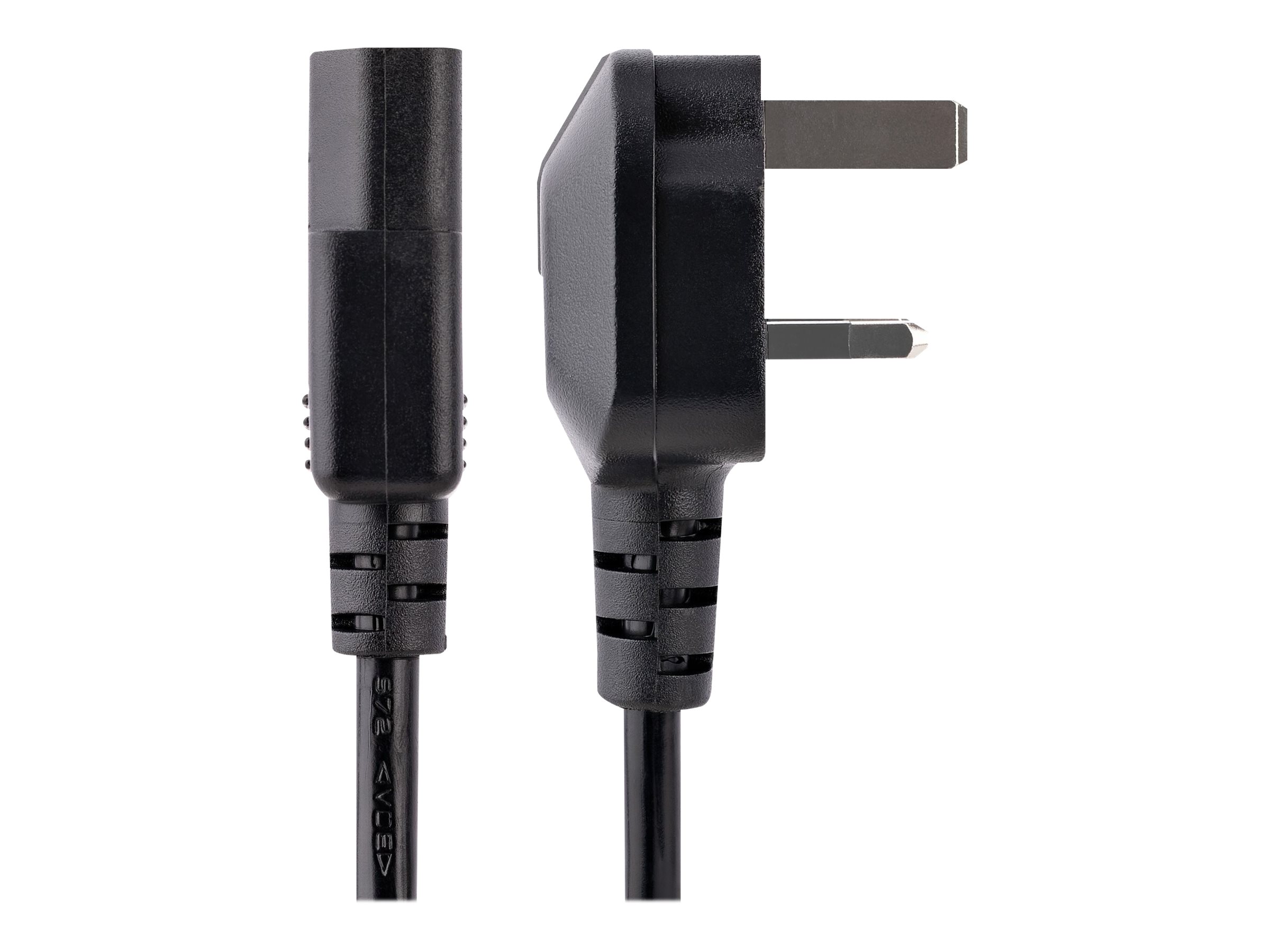 StarTech.com 1,8 m GB Computer Stromkabel, 18AWG, BS 1363 auf C13, 10A 250V, Schwarzes Ersatz-AC Stromkabel, Kaltgerätekabel / UK Stromkabel, PC Stromkabel, Fernsehgerät/Monitor Stromkabel (PXT101UK)