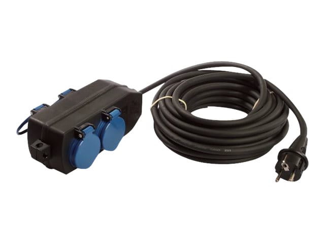 Bachmann Steckdosenleiste - Wechselstrom 230 V - 3500 Watt - Eingabe, Eingang power CEE 7/7 - Ausgangsanschlüsse: 4 (4 x CEE 7/3)