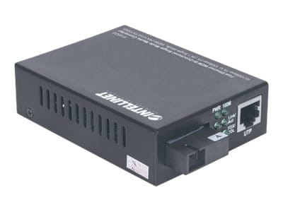Intellinet Fast Ethernet WDM Bi-Directional Single Mode Media Converter, 10/100Base-Tx to 100Base-Fx (SC)