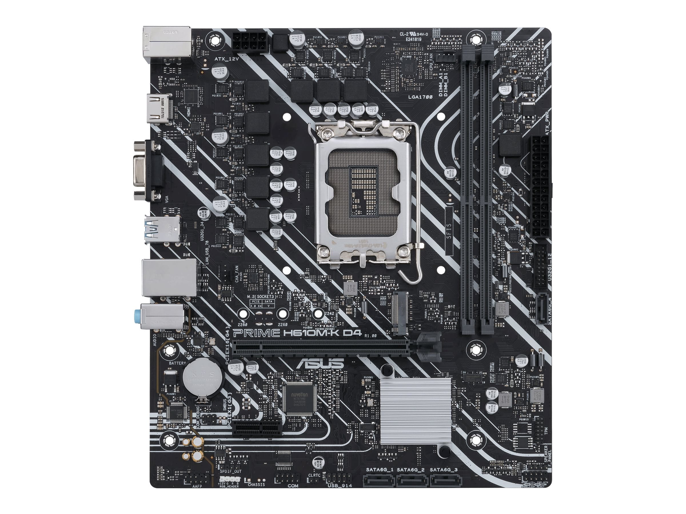 ASUS PRIME H610M-K D4 - Motherboard - micro ATX - LGA1700 Sockel - H610 Chipsatz - USB 3.2 Gen 2, USB 3.2 Gen 1 - Gigabit LAN - Onboard-Grafik (CPU erforderlich)