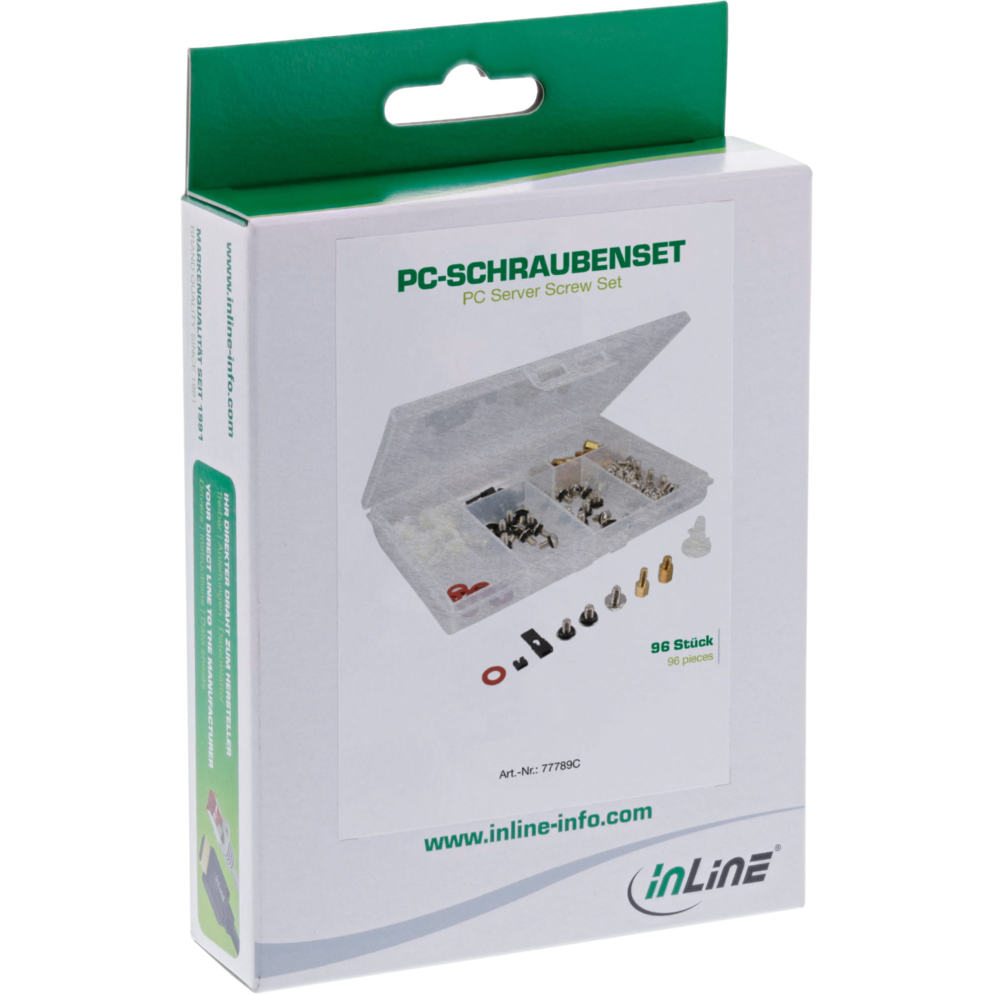 InLine PC-Schraubenset - 96-teilig - für PC-Montage