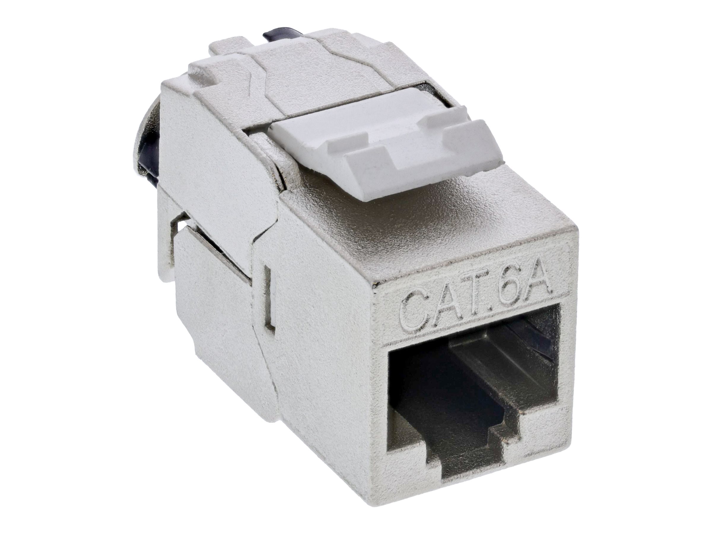 InLine Keystone RJ45 Buchse Slim - SNAP-In - Cat.6A - integrierter Kabelbinder