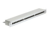 Delock Patch Panel - CAT 6 - RJ-45 X 24 - Hellgrau - 1U - 48.3 cm (19")