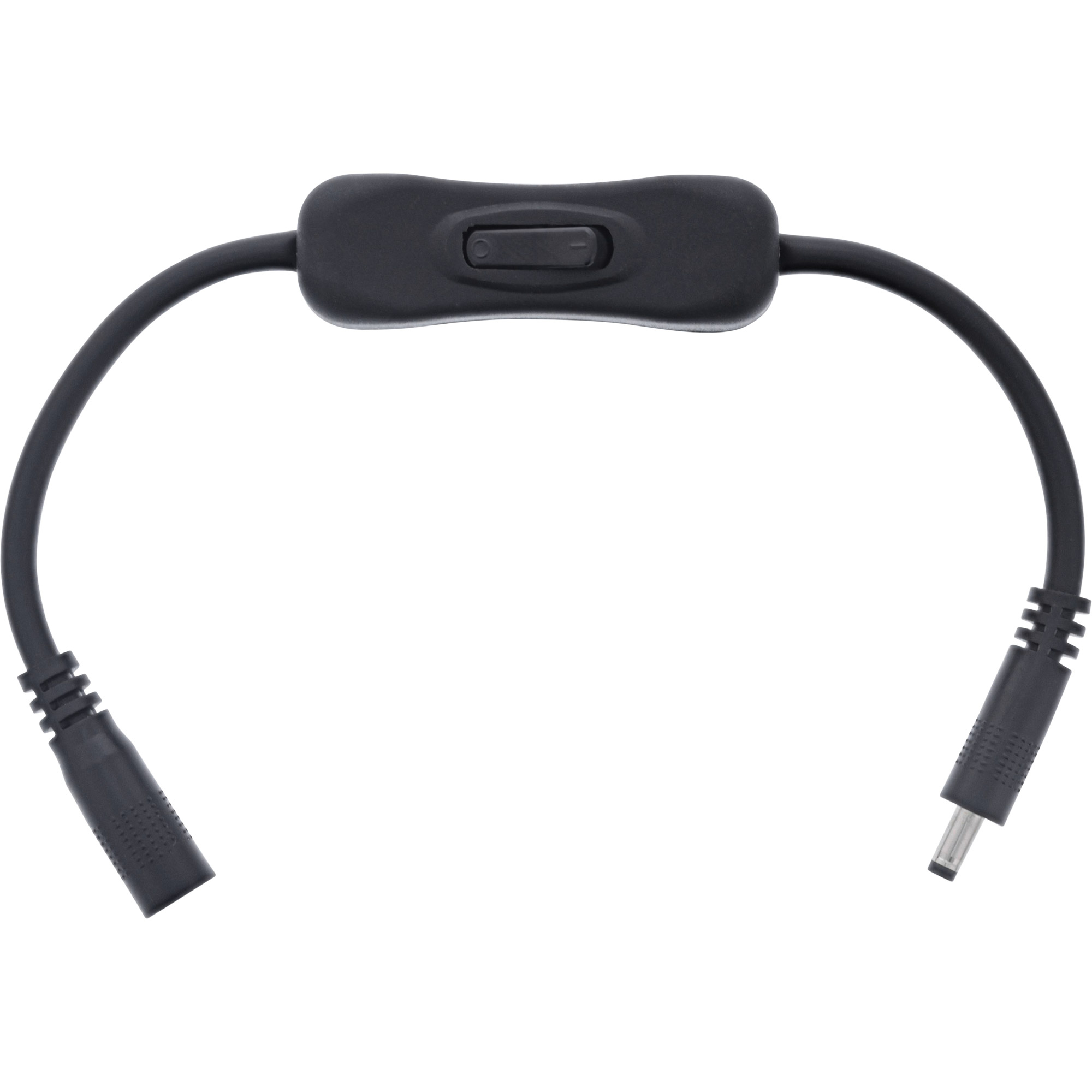 InLine DC Kabel mit Schalter - DC ST/BU 4,0x1,7mm - AWG 18 - schwarz - 0,20m