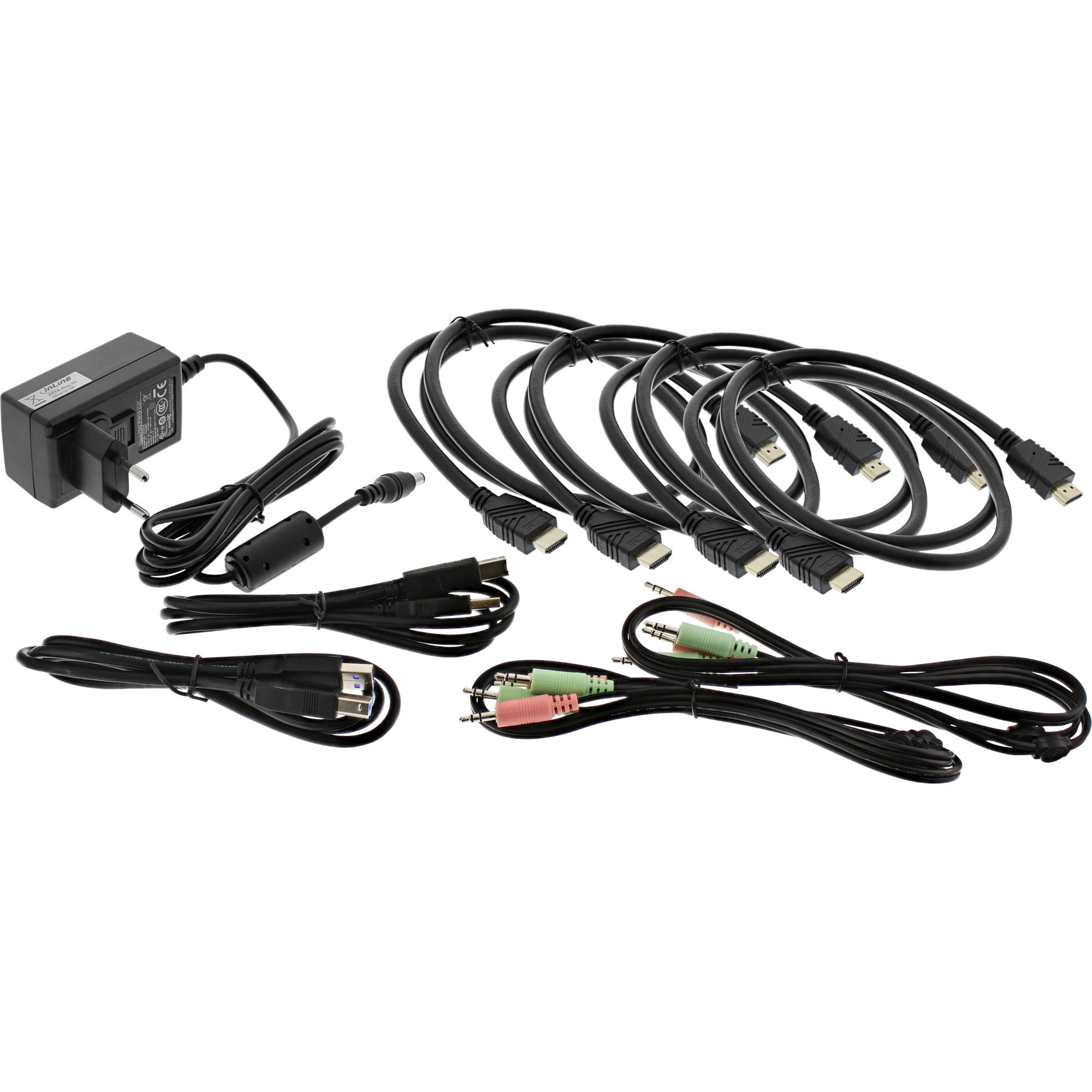 InLine KVM Desktop Switch - 2-fach - Dual Monitor - HDMI - 4K - USB 3.0 - Audio