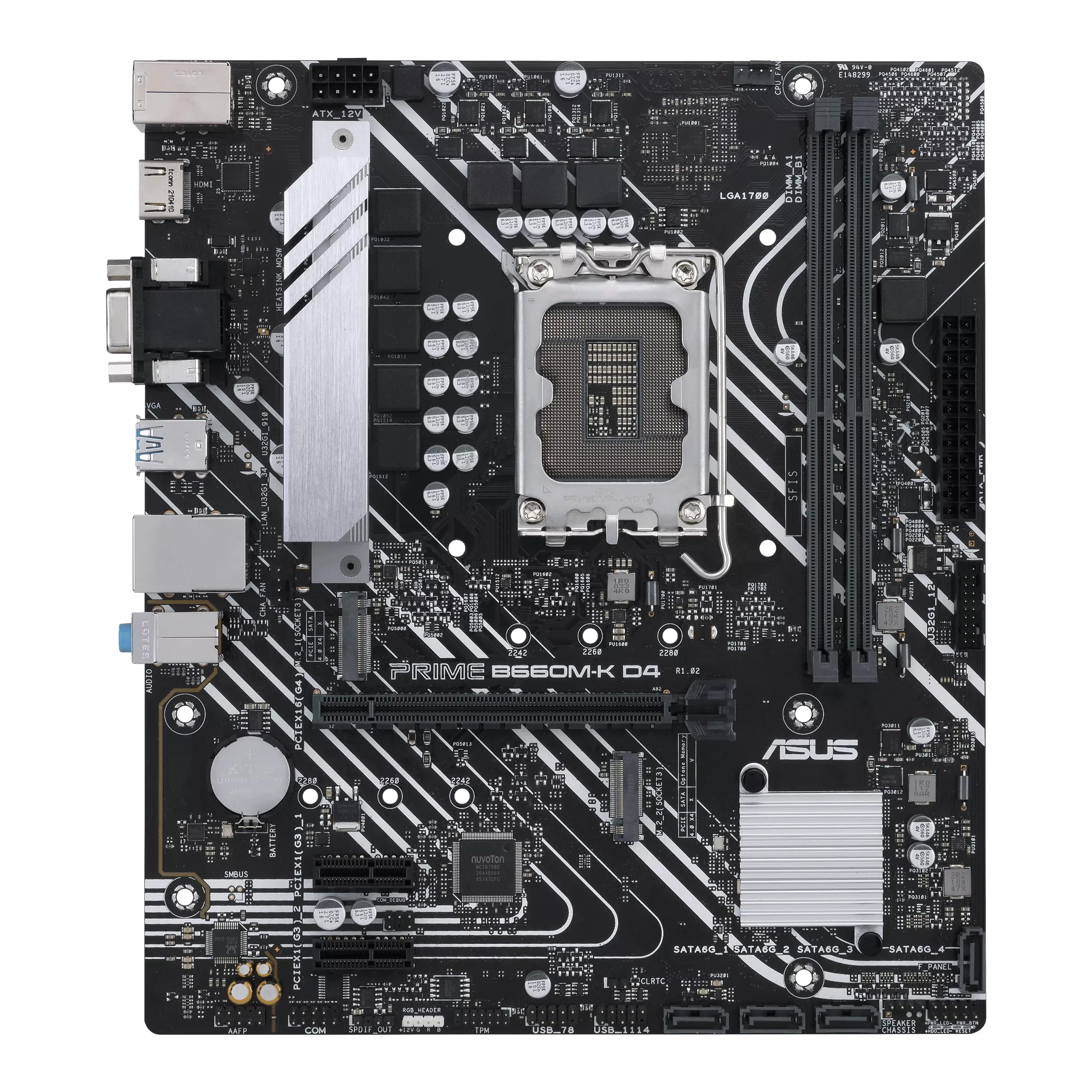 ASUS PRIME B660M-K D4 - Motherboard - micro ATX - LGA1700-Sockel - B660 Chipsatz - USB 3.2 Gen 1 - Gigabit LAN - Onboard-Grafik (CPU erforderlich)