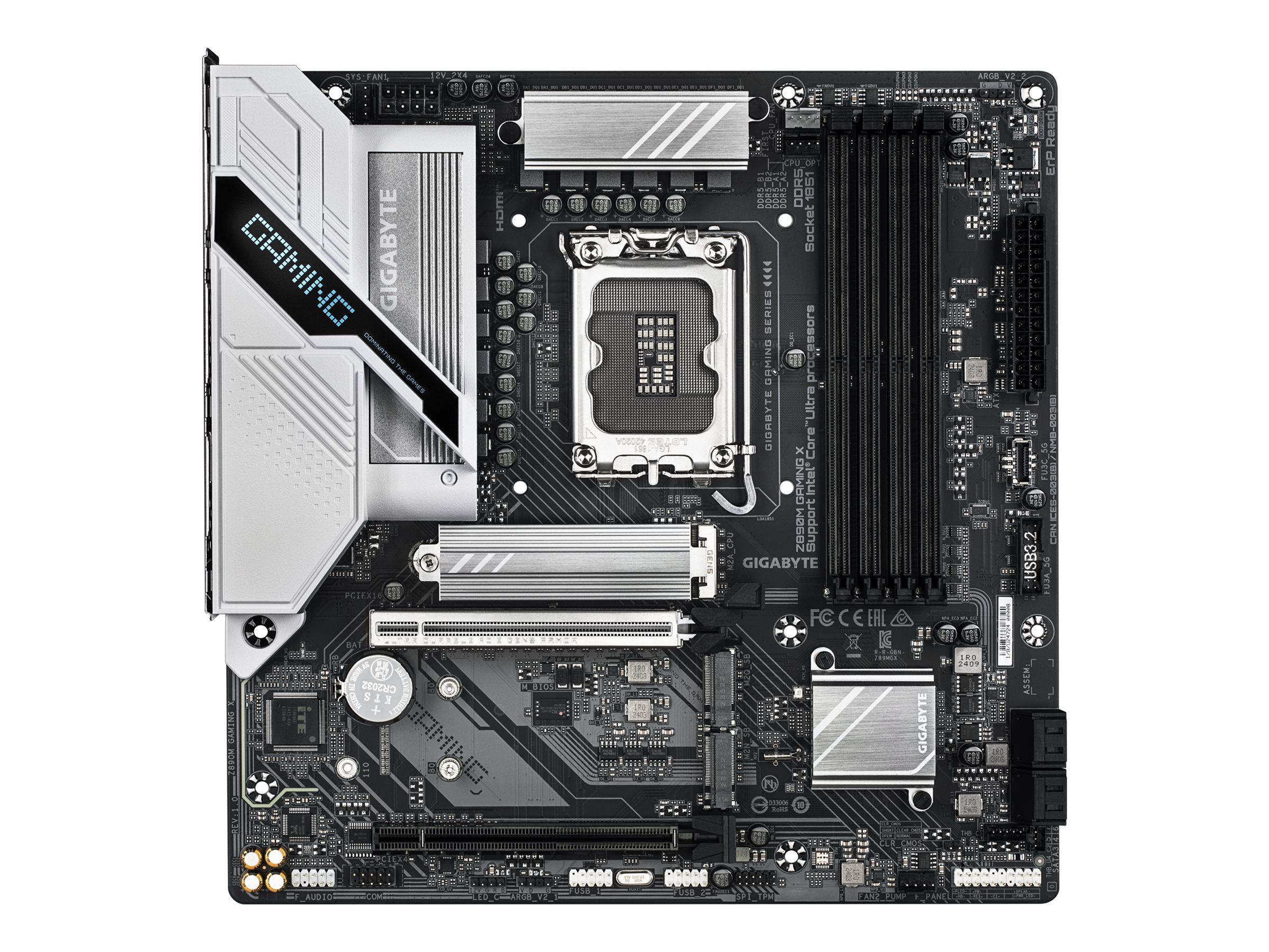 Gigabyte Z890M GAMING X - Motherboard - micro ATX - LGA1851 Sockel - Z890 Chipsatz - USB 3.2 Gen 1, USB-C 3.2 Gen 1 - 2.5 Gigabit LAN - Onboard-Grafik (CPU erforderlich)