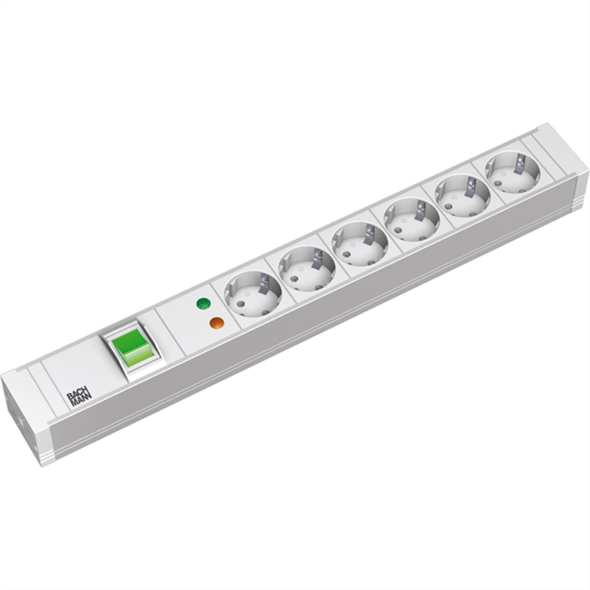 Bachmann Steckdosenleiste (Rack - einbaufähig) - Wechselstrom 230 V - Ausgangsanschlüsse: 6 - 1U - 48.3 cm (19")
